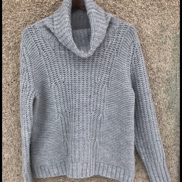Banana Republic Sweaters - Banana Republic Cowl Fine Wool Sweater  Grey LRG